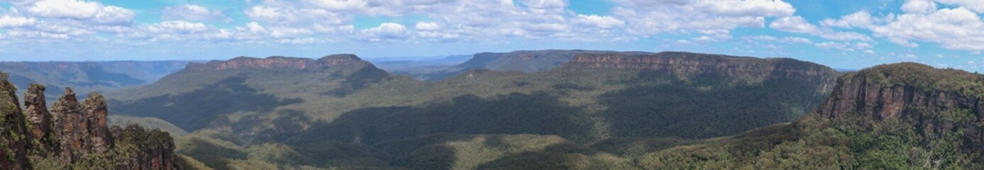 View of landscape in national park at blue mountain at australia