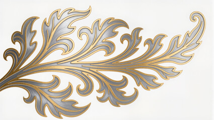 Fototapeta premium Elegant golden and silver leaf design for modern decor ideas