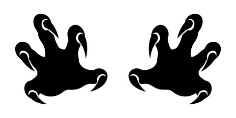 Ripping claw monster icon. Claws symbol of fear.