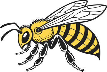 Honey Bee Insect Illustration. Flying Bee Artwork Design. Cute Bee Creative Clipart. Realistic Bee Insect Illustration. Cartoon Bee Artwork Collection. Honey Bee Nature Illustration. Flying Bee