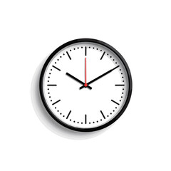 Minimalist black and white wall clock with red accents, timeless elegance