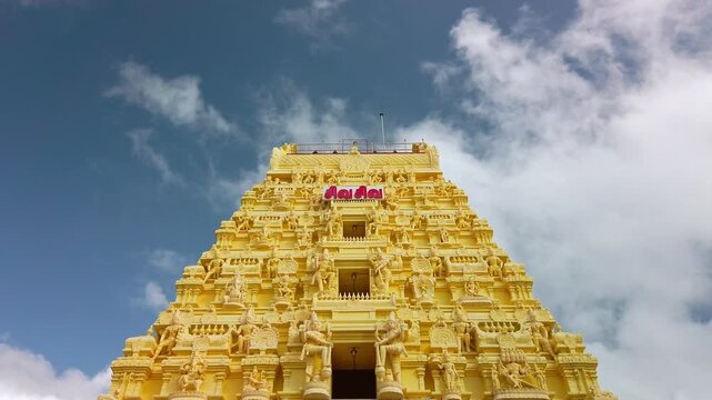 View of Sri Arulmigu Ramanathaswamy Temple (Therku Gopuram) in Rameshwaram, India.