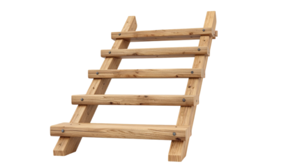Wood texture shows rustic steps with transparent background for compositing, rendering, and product visualization.