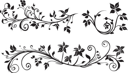 Elegant Floral SVG Silhouette Set