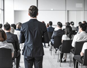 group of business people in conference room