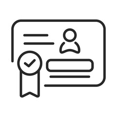 Digital Certificate Icon Credential Validation and Academic Recognition Symbol