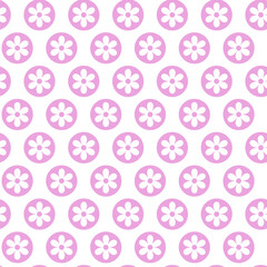 seamless pattern with pink flowers