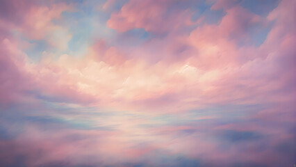 Obraz premium Abstract Pastel Clouds Painting