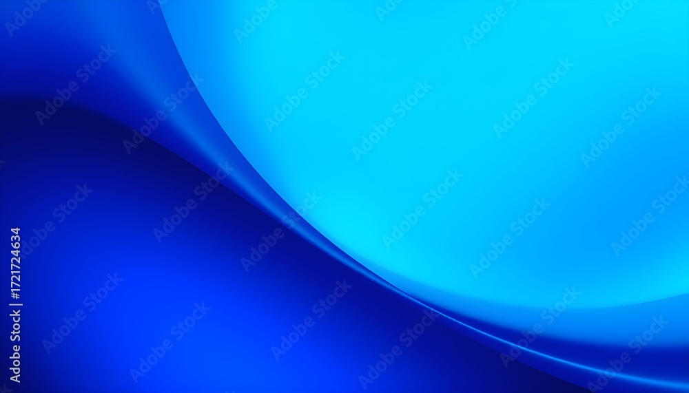 Poster abstract blue gradient background with smooth curves.