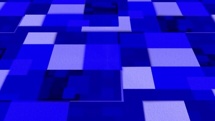 Abstract blue digital grid glitches and fragments in a seamless technological loop - Powered by Adobe