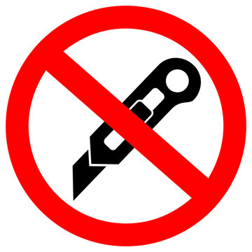 Do not use knife vector sign