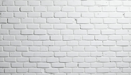 Naklejka premium White Painted Brick Wall Texture with Even Illumination and Slight Roughness
