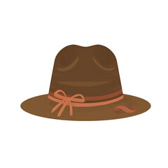 cowboy hat on white background
