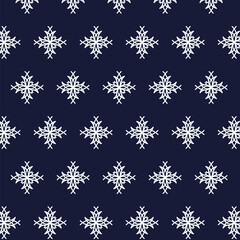 vector seamless pattern with snowflakes