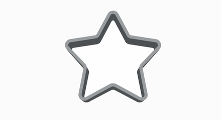 Double-Line Star Shape:  Perfect for Crafts & Design