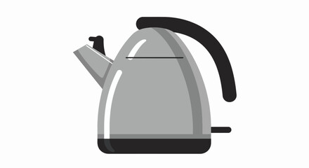A detailed illustration of a modern electric kettle, designed for boiling water.