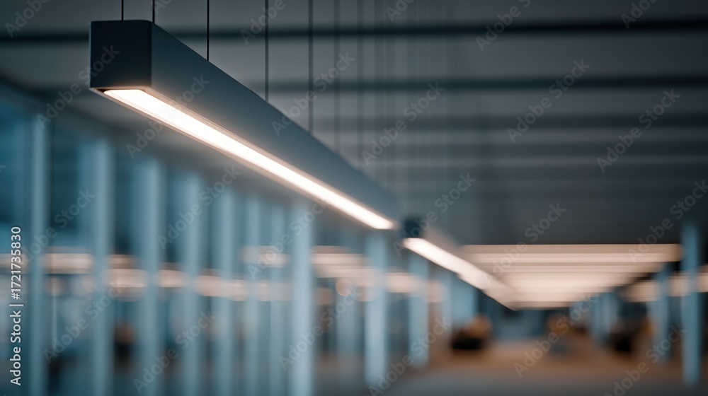 Poster medium shot featuring sleek led fixtures with crisp clear light distribution focused on design aesth