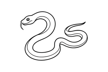 Cartoon Snake Outline reptile animal