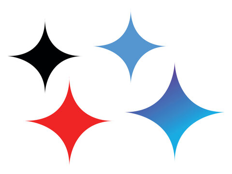 Various color and gradient color of Gemini Ai icon set. Editable vector AI icon.