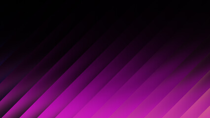 Obraz premium Abstract gradient of diagonal purple stripes fading into deep black background