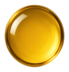 Golden yellow oil drop for cosmetic serum.