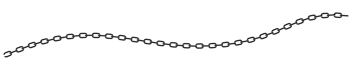 Obraz premium Black chains vector seamless pattern on transparent background, vector chain, security chain, lock, steel.