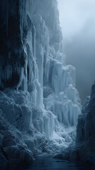 Majestic Frozen Waterfalls Nature's Icy Masterpiecesin Winter Wonderland Landsapes Await Adventurous Exporers Seeking BreathtakingScenic Views and Tranquil erenity