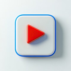 Square play button icon