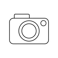Outline drawing of camera on transparent background