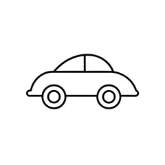 Simple outline of a car on transparent background