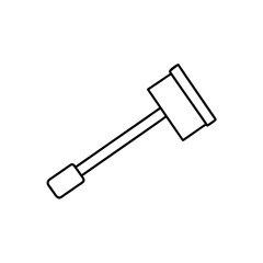 Mallet outline illustration on transparent background