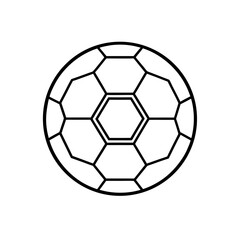 Fototapeta premium Outlined soccer ball art on transparent background
