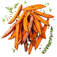 Roasted Sweet Potato Fries Garnish with 