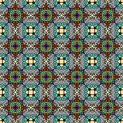 Multicolor Mosaic Textile Pattern
Complex multicolor mosaic textile pattern, perfect for fabric, wallpaper, and interior decoration.