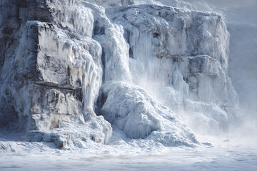 Majestic Frozen Waterfalls Nature's Icy Masterpiecesin Winter Wonderland Landsapes Await Adventurous Exporers Seeking BreathtakingScenic Views and Tranquil erenity