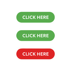 Fototapeta premium click here buttons set, transparent