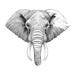 Traditional elephant head holiday icon flat design vector illustration