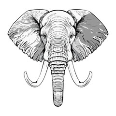 Traditional elephant head holiday icon flat design vector illustration
