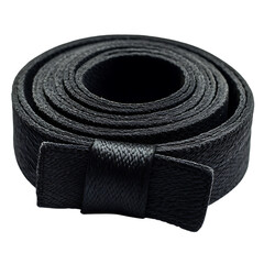 Rolled Black Martial Arts Belt Closeup 