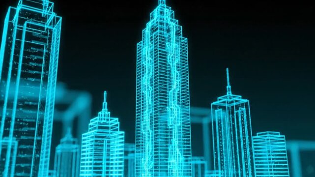 Futuristic Cityscape - Digital Architecture Visualization