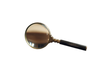magnifying glass on white background