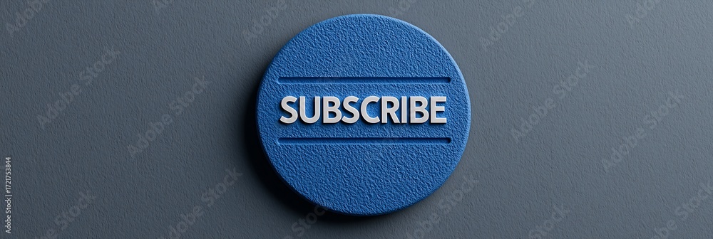 Aufkleber a blue circular button with the word 