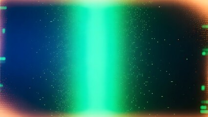 A filmstrip with green lights on both sides of a vertical light