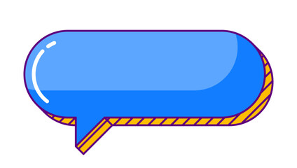 Speech bubble in line art style. Decorative abstract background.