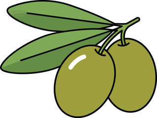 Ripe olive branch vector illustration scalable eps for food and beverage design projects