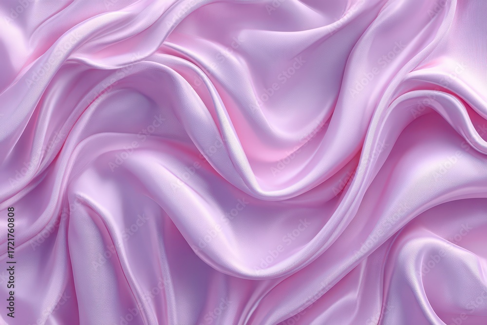Wall mural elegant and soft pink silk fabric with delicate folds, creating a smooth, flowing texture, perfect f