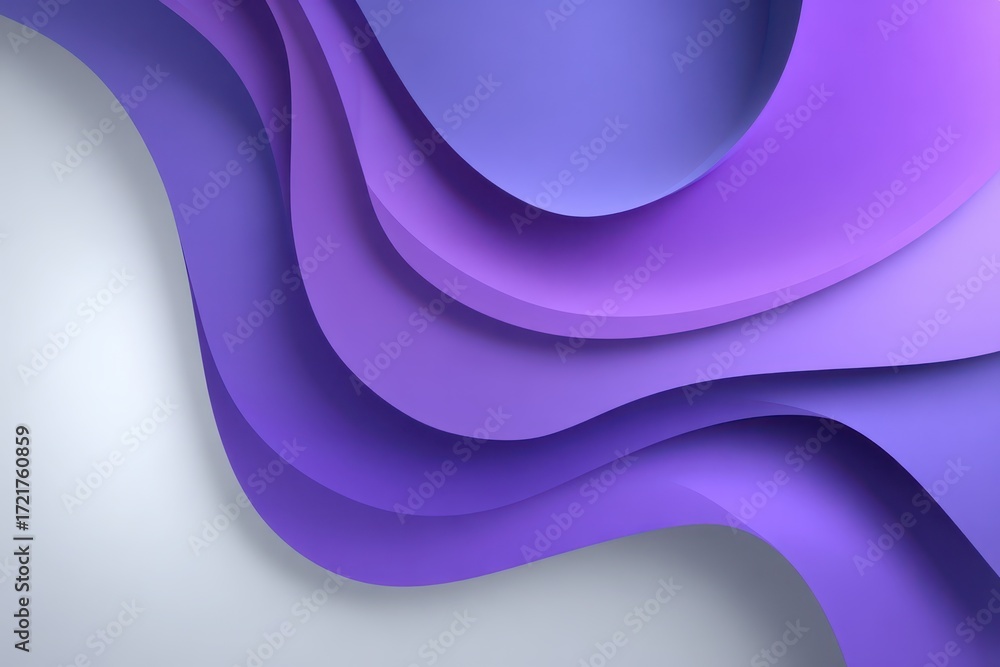 Aufkleber abstract purple layered wave background with smooth gradient, modern and trendy presentation design 