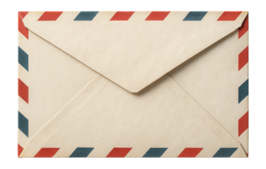 1940s unused air mail envelope with red striped border.