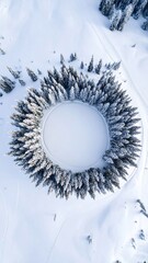 Snowy circle of trees (2)