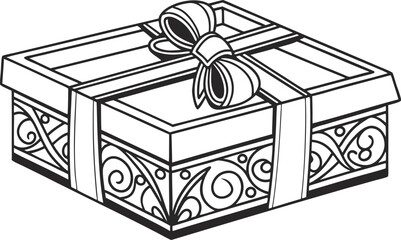 Colorful Gift Box Illustration. Beautiful Gift Box Artwork. Festive Gift Box Design Illustration. Decorative Gift Box Clipart Artwork. Elegant Gift Box Creative Illustration. Bright Gift Box